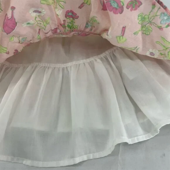 Sigrid Olsen Girls Floral Sundress Pink Size 4 Sleeveless Spring Twirl - Picture 8 of 11